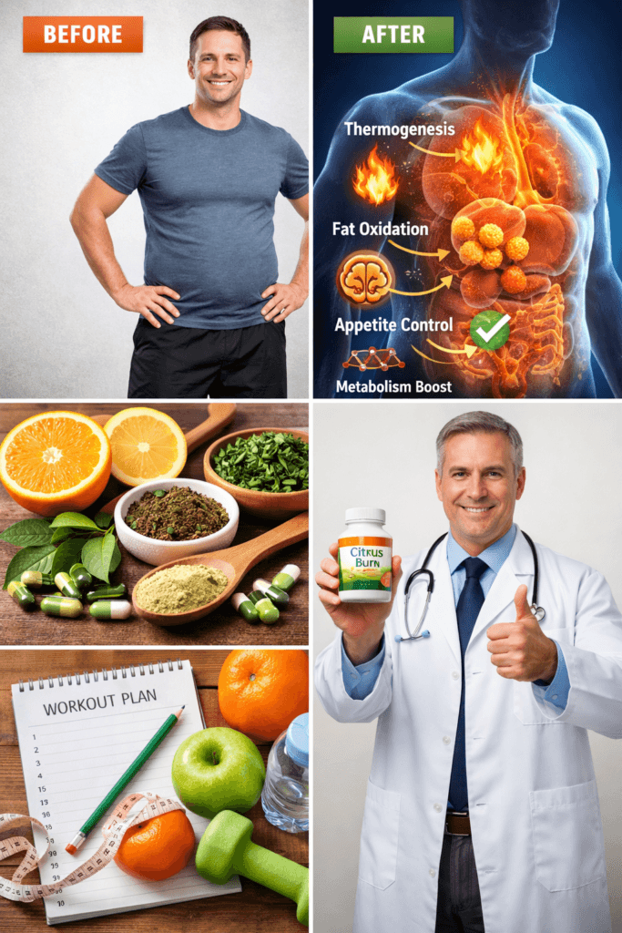 Citrus Burn review before and after weight loss transformation with fat burning process and natural ingredients